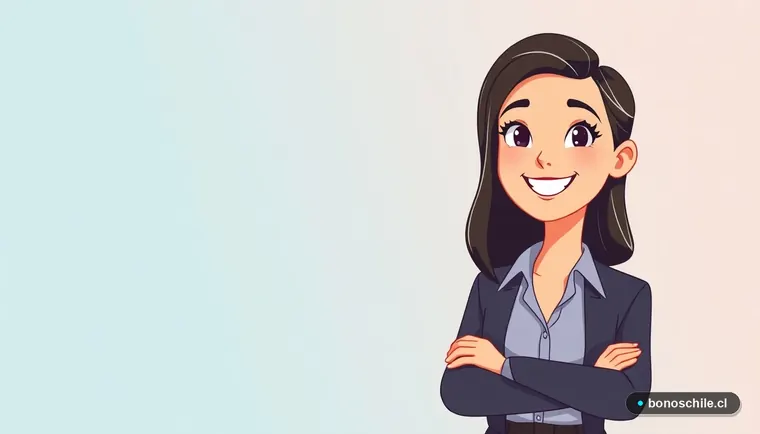 Mujer chilena revisando documentación para subsidio familiar por cargas