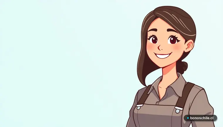 Ilustración de una joven trabajadora revisando información sobre el cálculo de la PGU 2026.