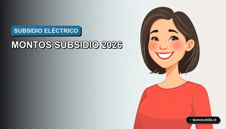 Ilustración vectorial plana premium sobre el subsidio eléctrico en Chile para diferentes tipos de hogar, con fondo degradado y elementos de bienestar familiar.