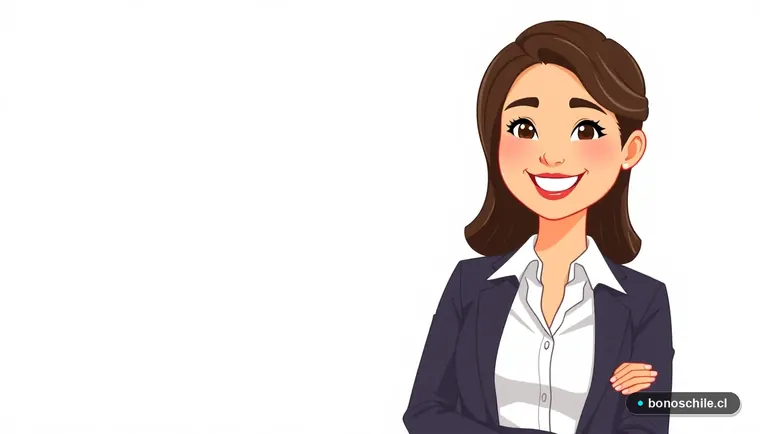 Ilustración vectorial de una madre joven beneficiaria del Subsidio Protege, con expresión esperanzada.